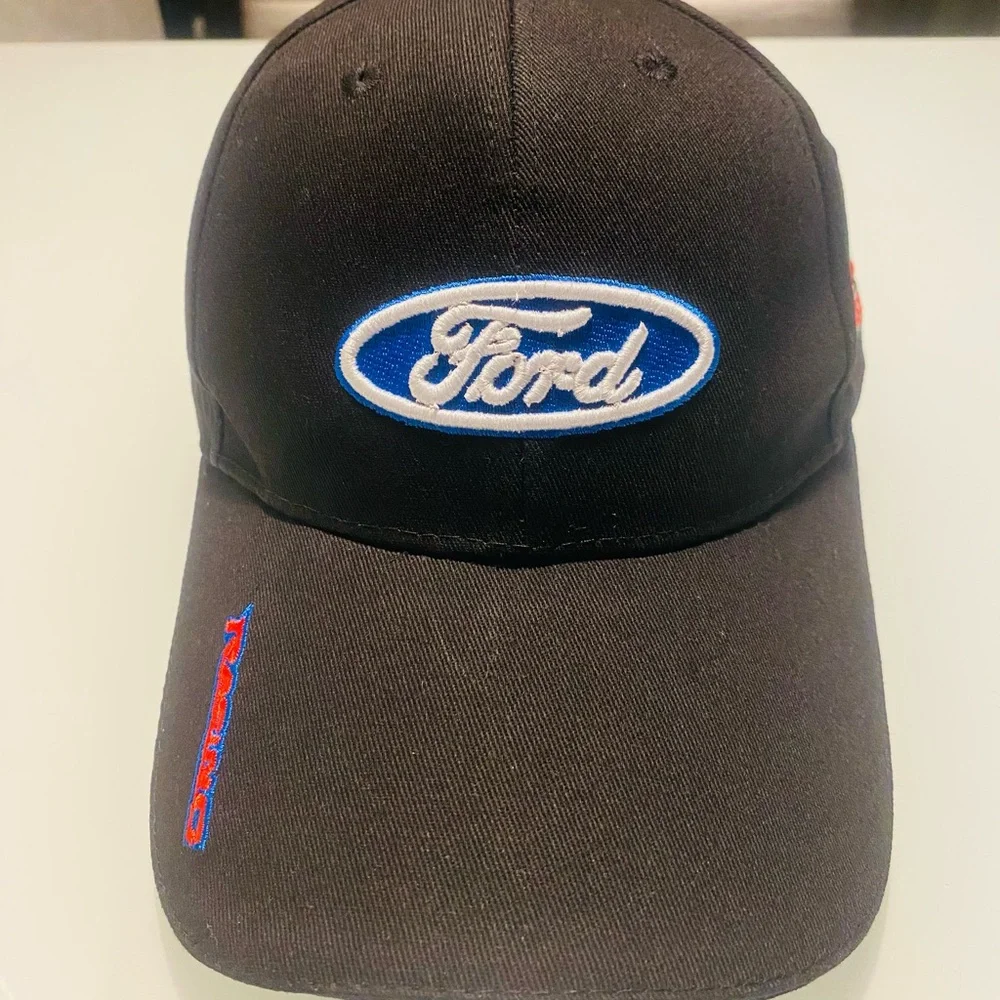 Ford Black Rally Cap with Blue and Red Embroidery New Without Tags Adjustable - Picture 6 of 6